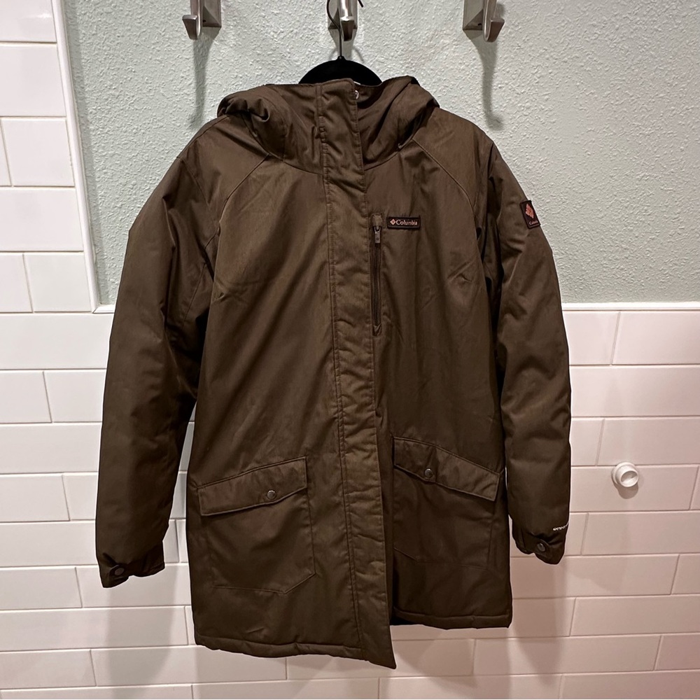 Columbia | Womens Suttle Mountain long insulated stone green jacket size XL